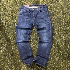 Acne Studios Blå Könst River Dark Blue Jeans (185/86a, fits 32)
